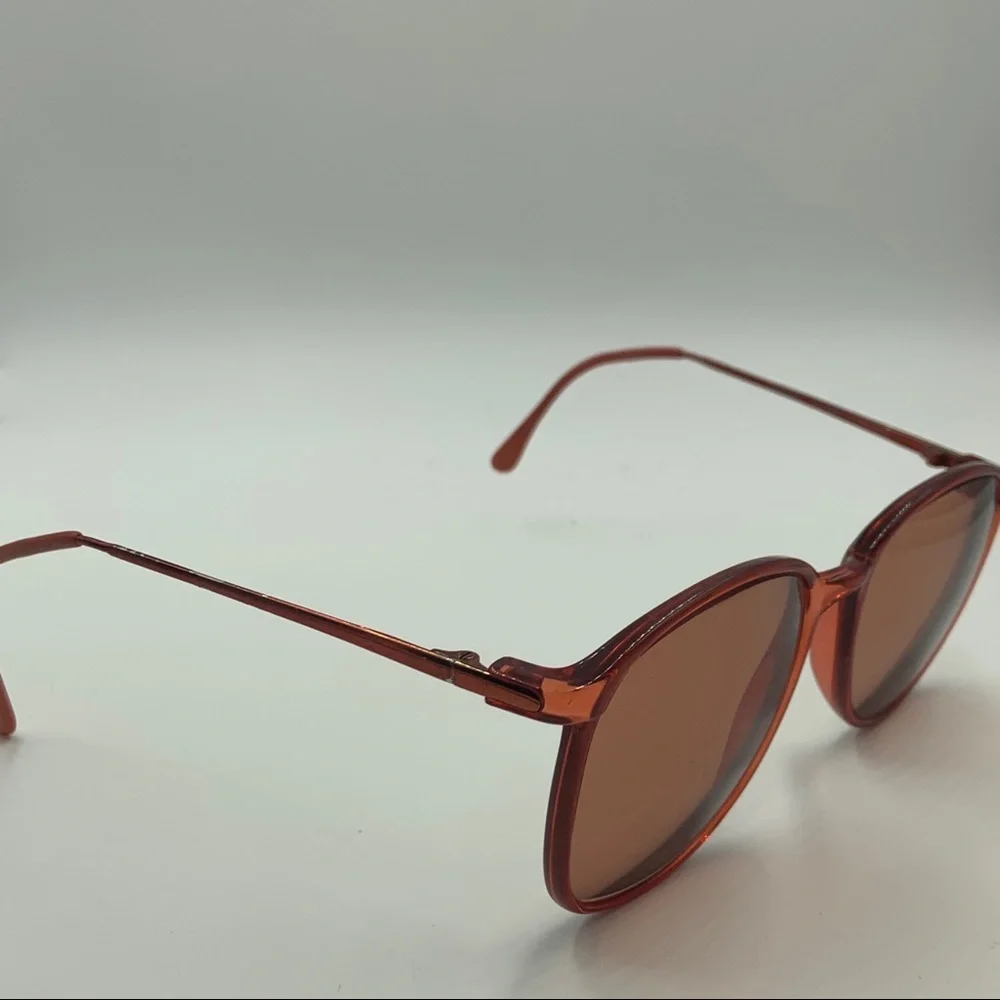 Vintage Morcolin Red Oval Sunglasses Frames